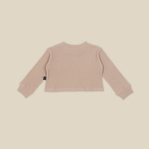 Biscuit Waffle Cropped Sweater