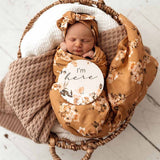 Golden Flower Muslin Wrap