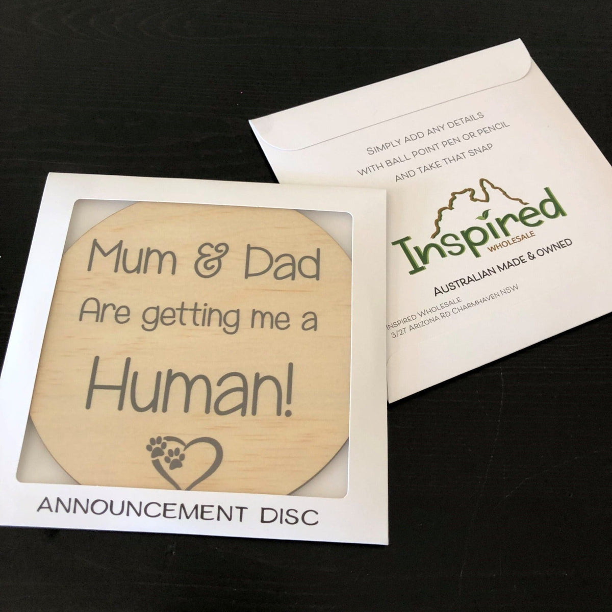 Pet Pregnancy Announcement Disc
