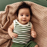Olive Stripe Singlet