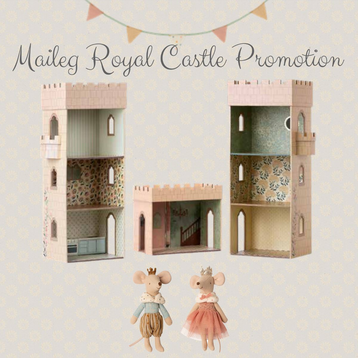 Mouse Castle Set With Prince & Princess