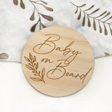 Baby On Board - Wooden Announcement Plaque