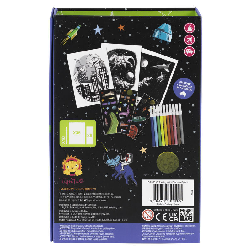 Colouring Set - Dinos In Space
