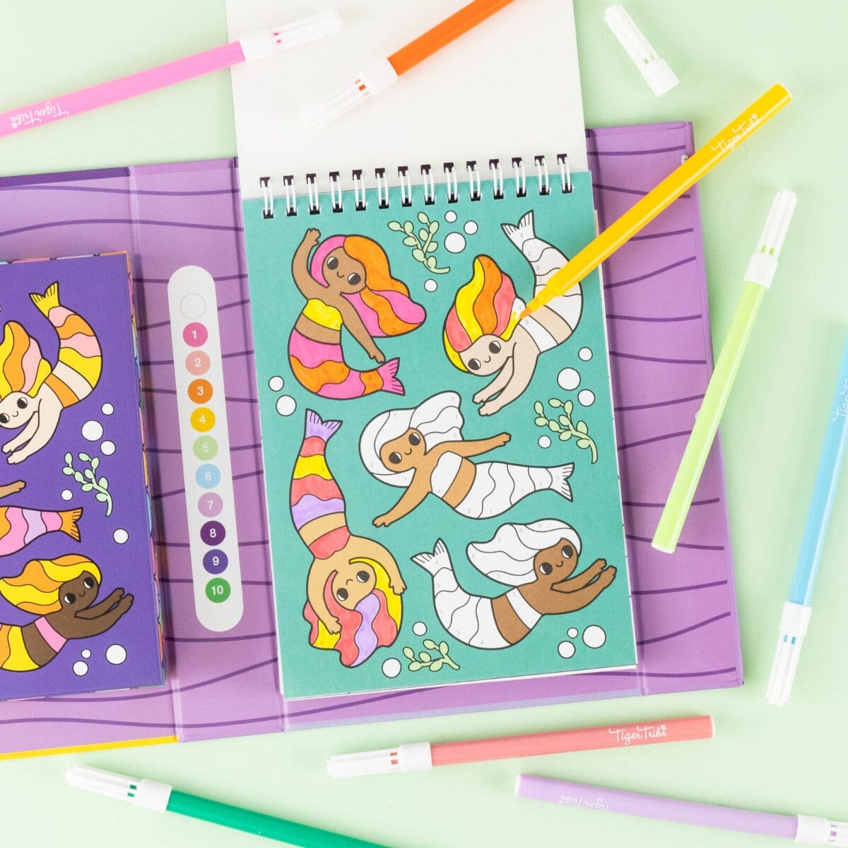 Colour By Numbers - Mermaids & Friends