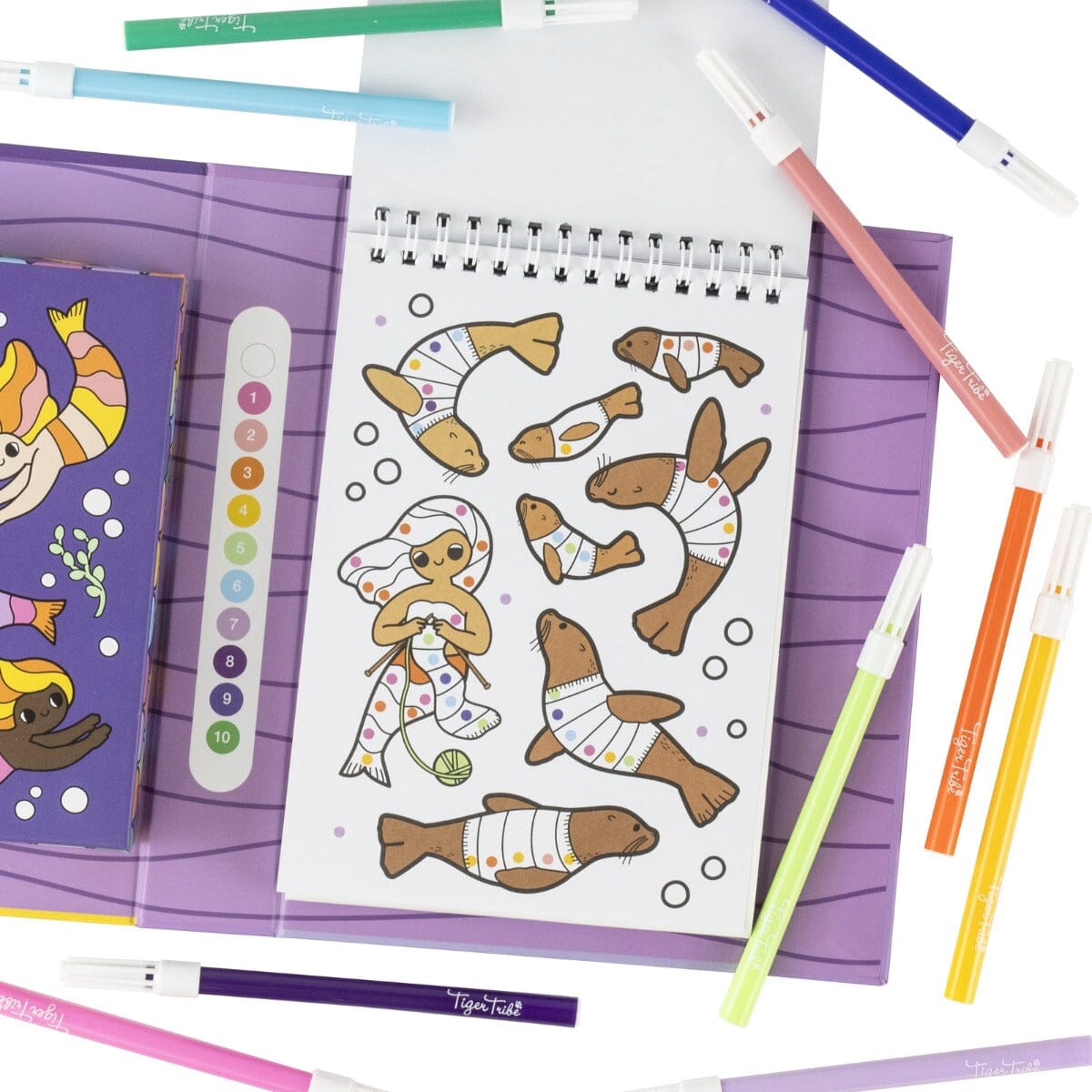 Colour By Numbers - Mermaids & Friends