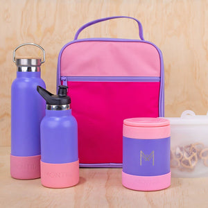 Large Insulated Lunch Bag (Pink Colour Block)