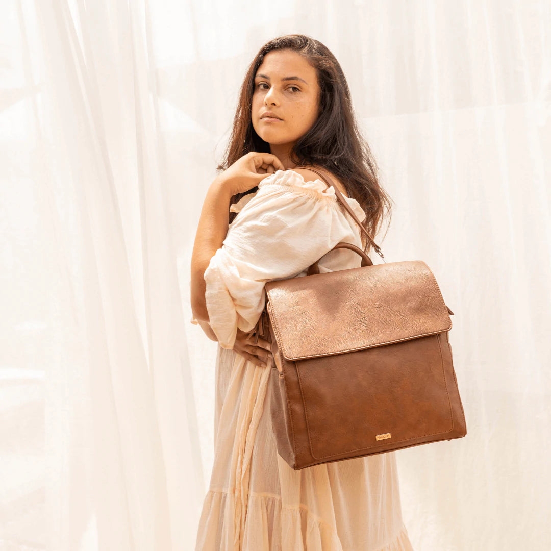 The Emmy Backpack - Vegan (Pebbled Tan)