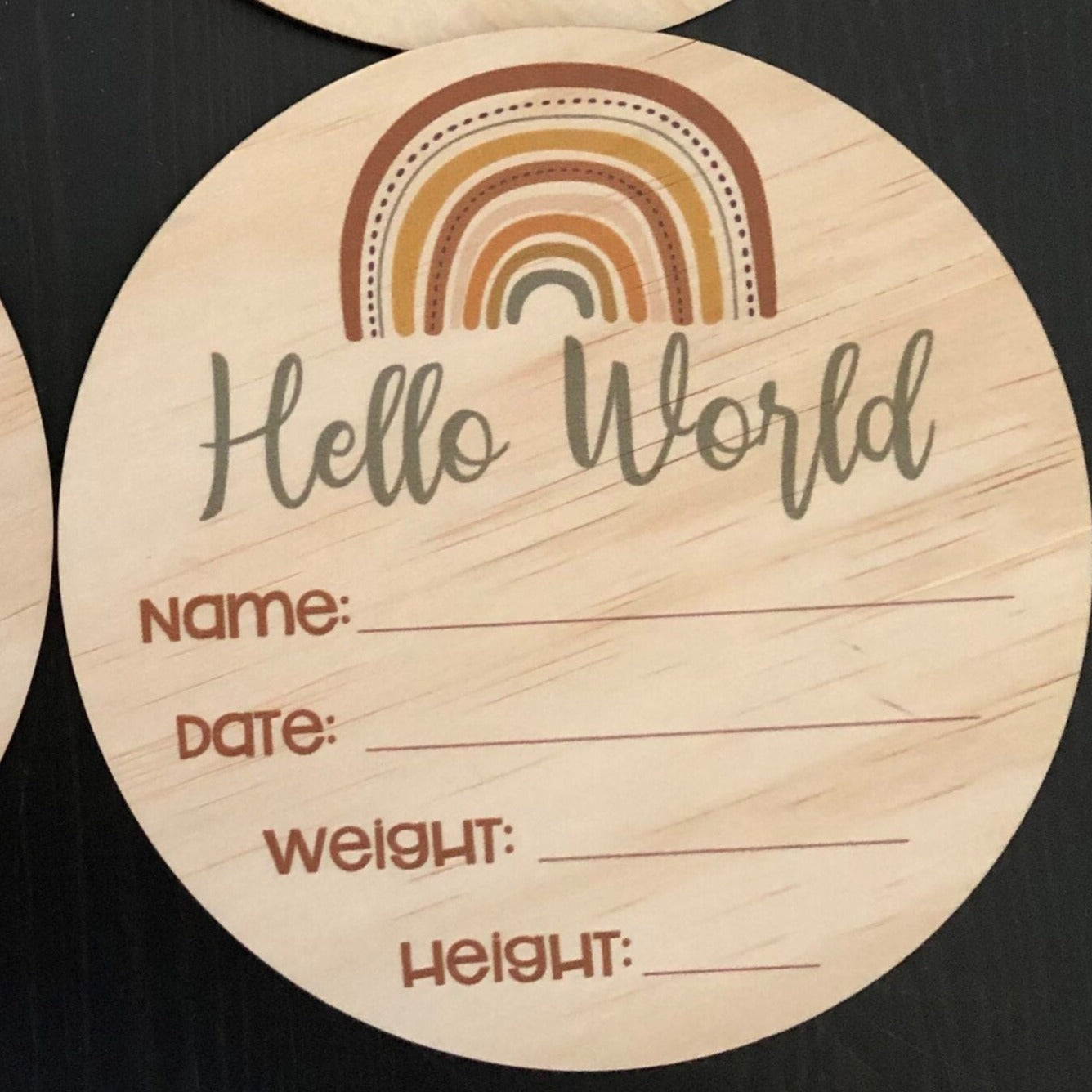 Birth Announcement Disc - Rainbow