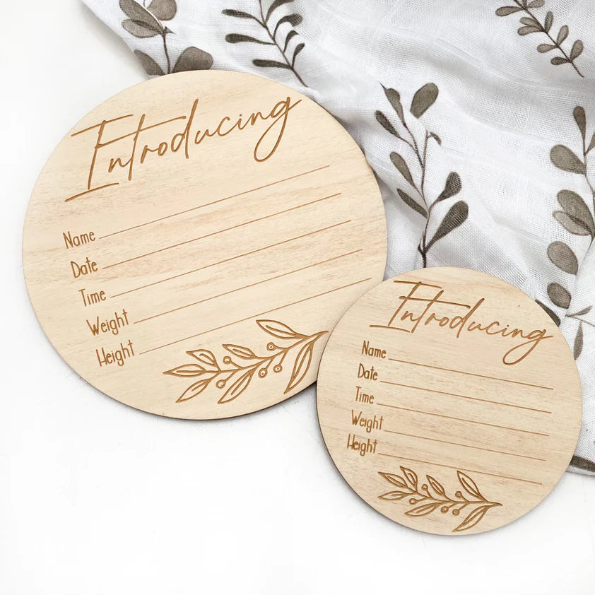 Baby Record Announcement Plaque (Large)