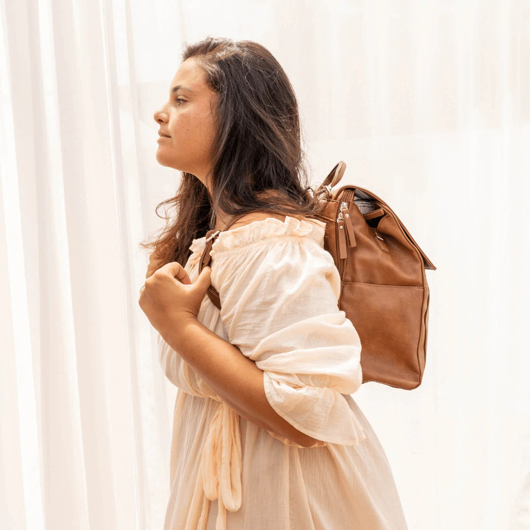 The Emmy Backpack - Vegan (Pebbled Tan)