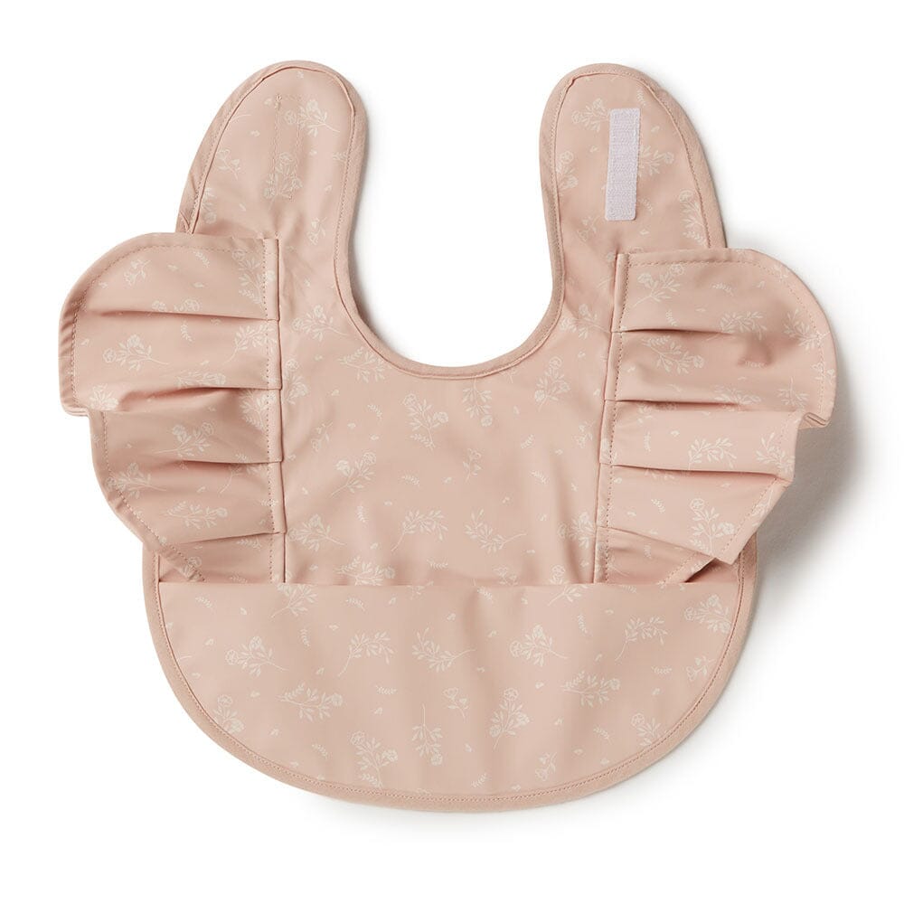Dusty Rose Frill Snuggle Bib
