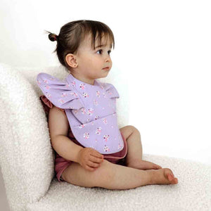Lilac Bloom Frill Snuggle Bib