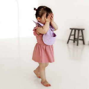Lilac Bloom Frill Snuggle Bib