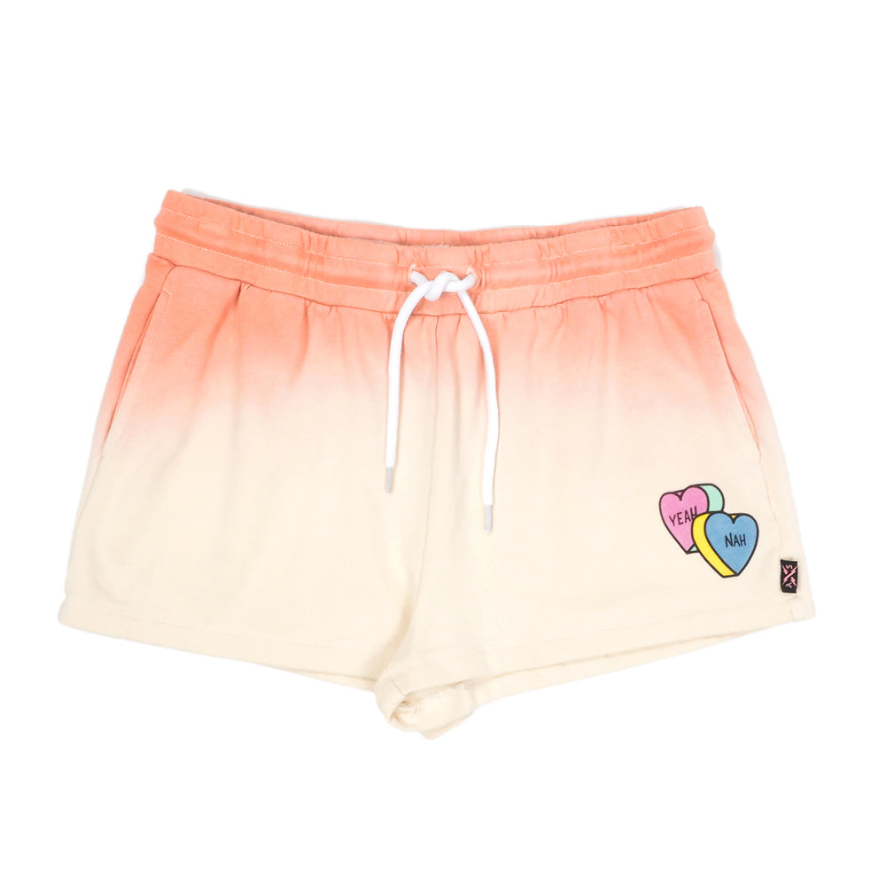 YEAH NAH SHORTS - CORAL DIP