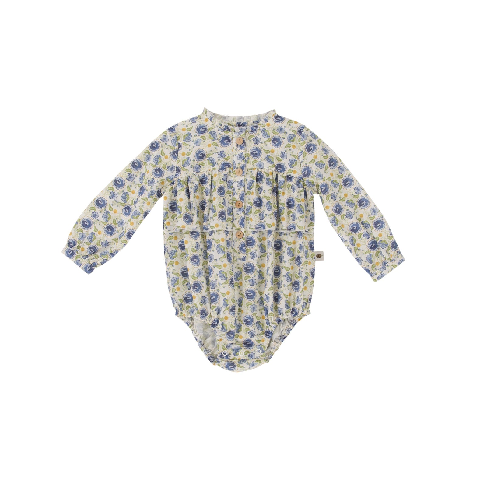 Greta Playsuit (Blue Floral)