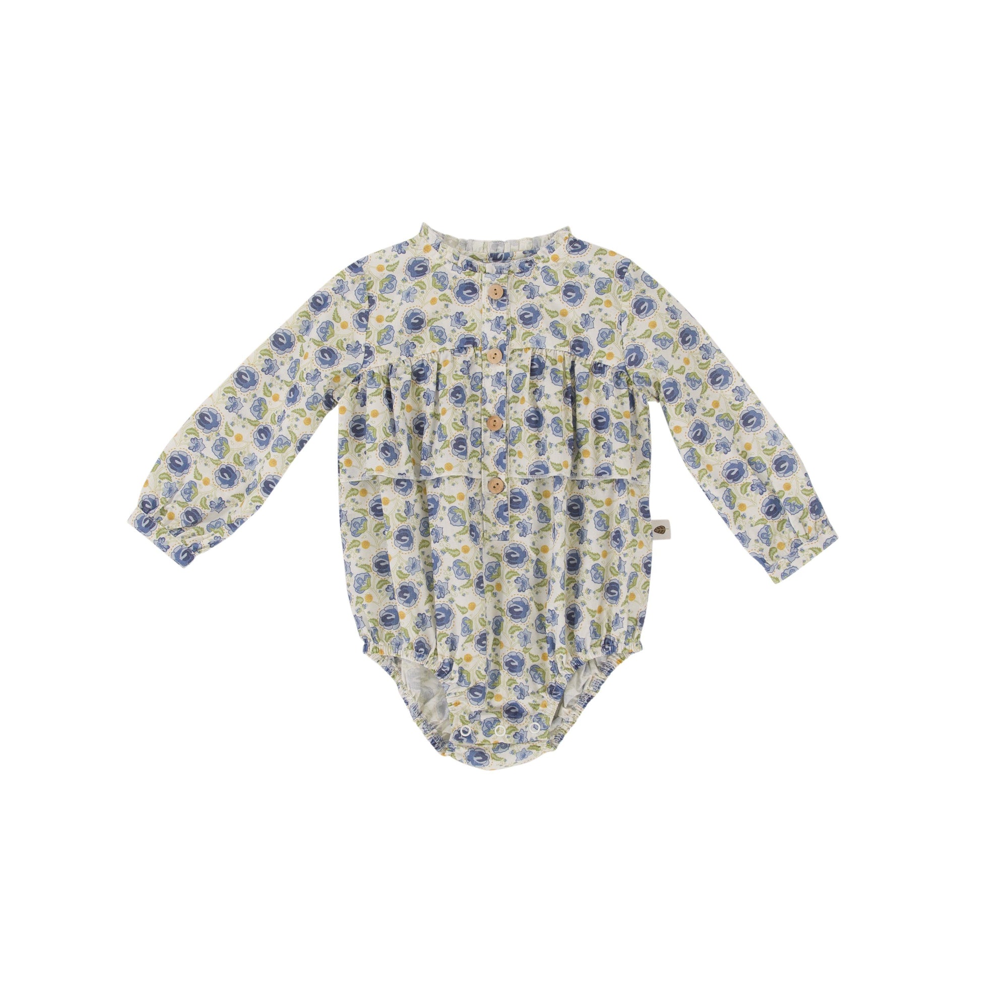 Greta Playsuit (Blue Floral)