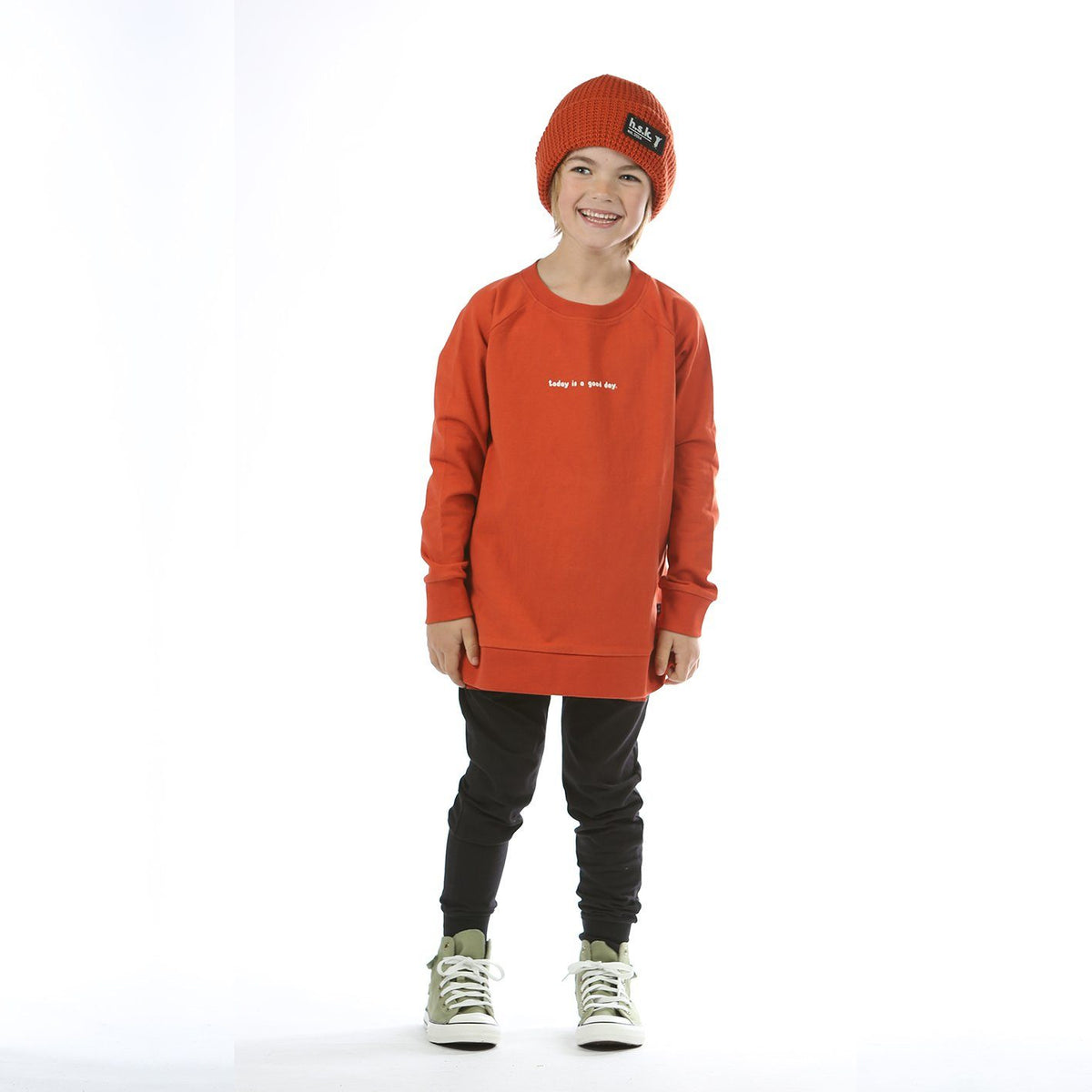 Waffle Beanie (Orange)