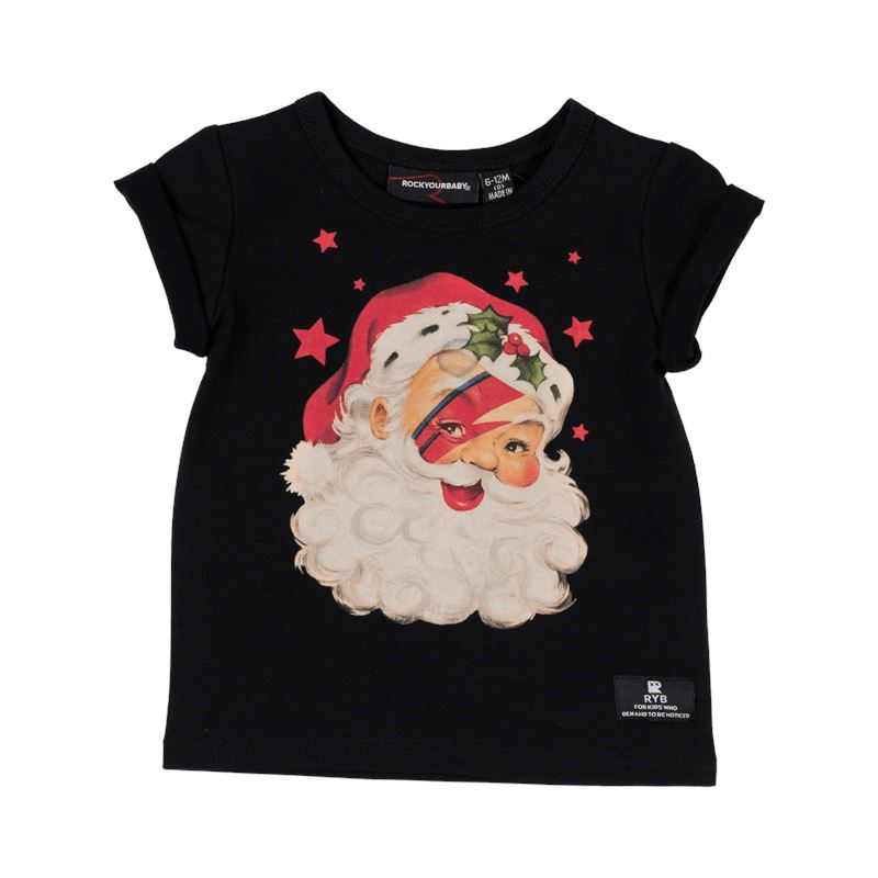 BOWIE SANTA BABY T-SHIRT