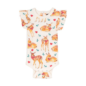 Fawn Frill Sleeve Bodysuit