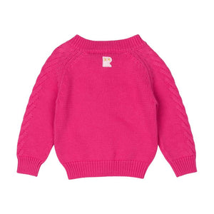HOT PINK BABY KNIT CARDIGAN