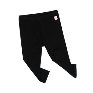 BLACK BABY KNEE PATCH TIGHTS