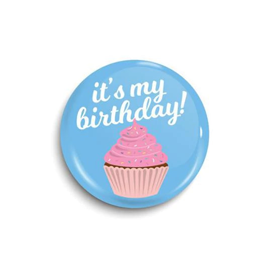 Cupcake Birthday Button Badge