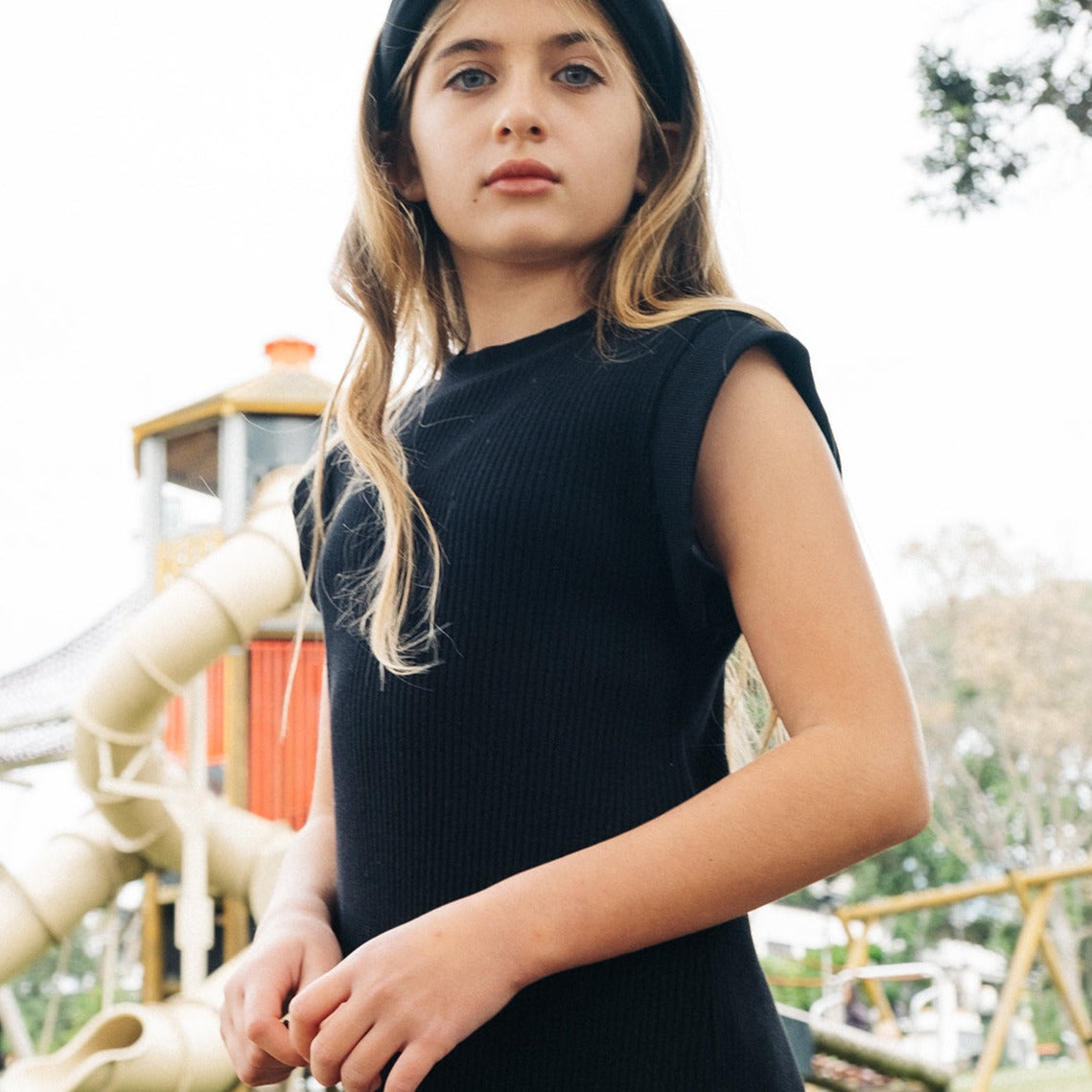 Rib Relaxed Tank Dress