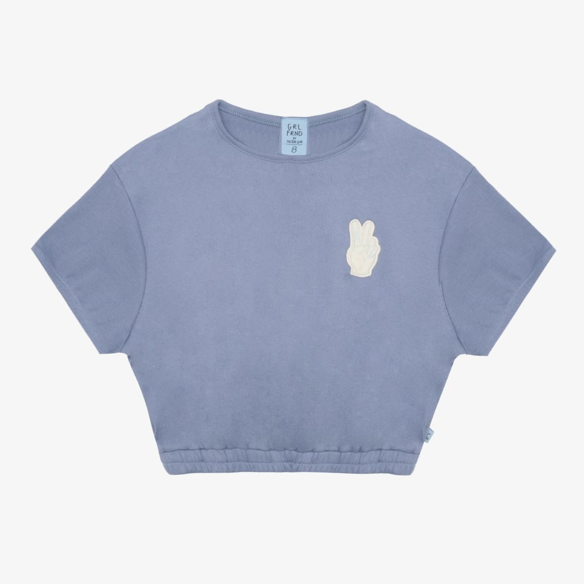 Elastic Waist SS Blue Rib Tee