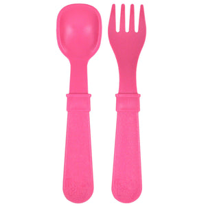 Fork and Spoon (Bright Pink)