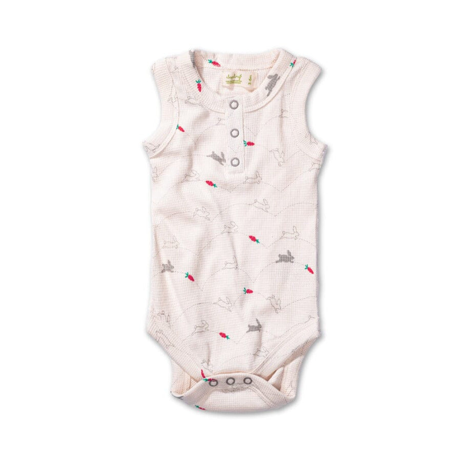 Bunnies Waffle Tank Bodysuit