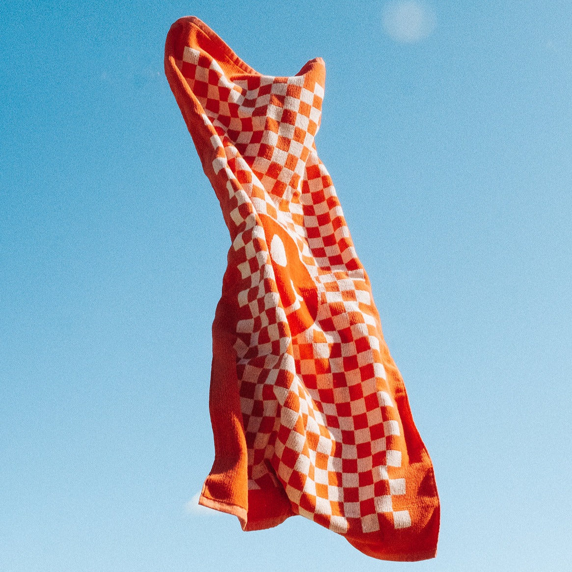 Checker Smiley Flat Beach Towel