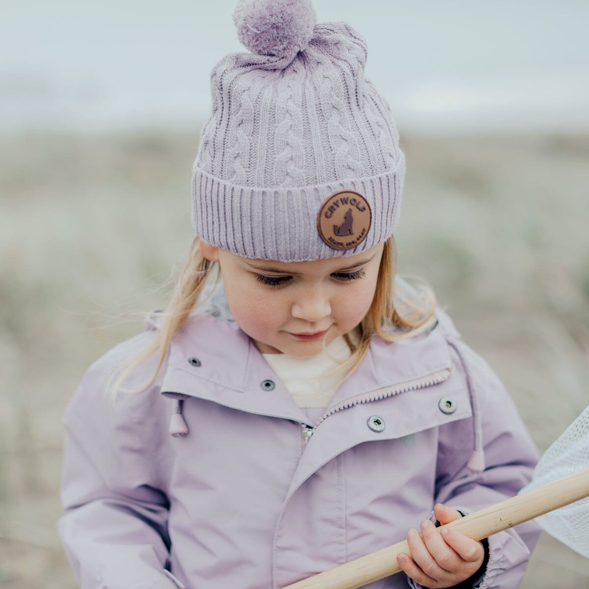 Pom Pom Beanie (Lilac)