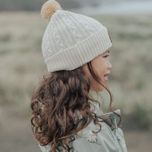 Pom Pom Beanie (Oatmeal)