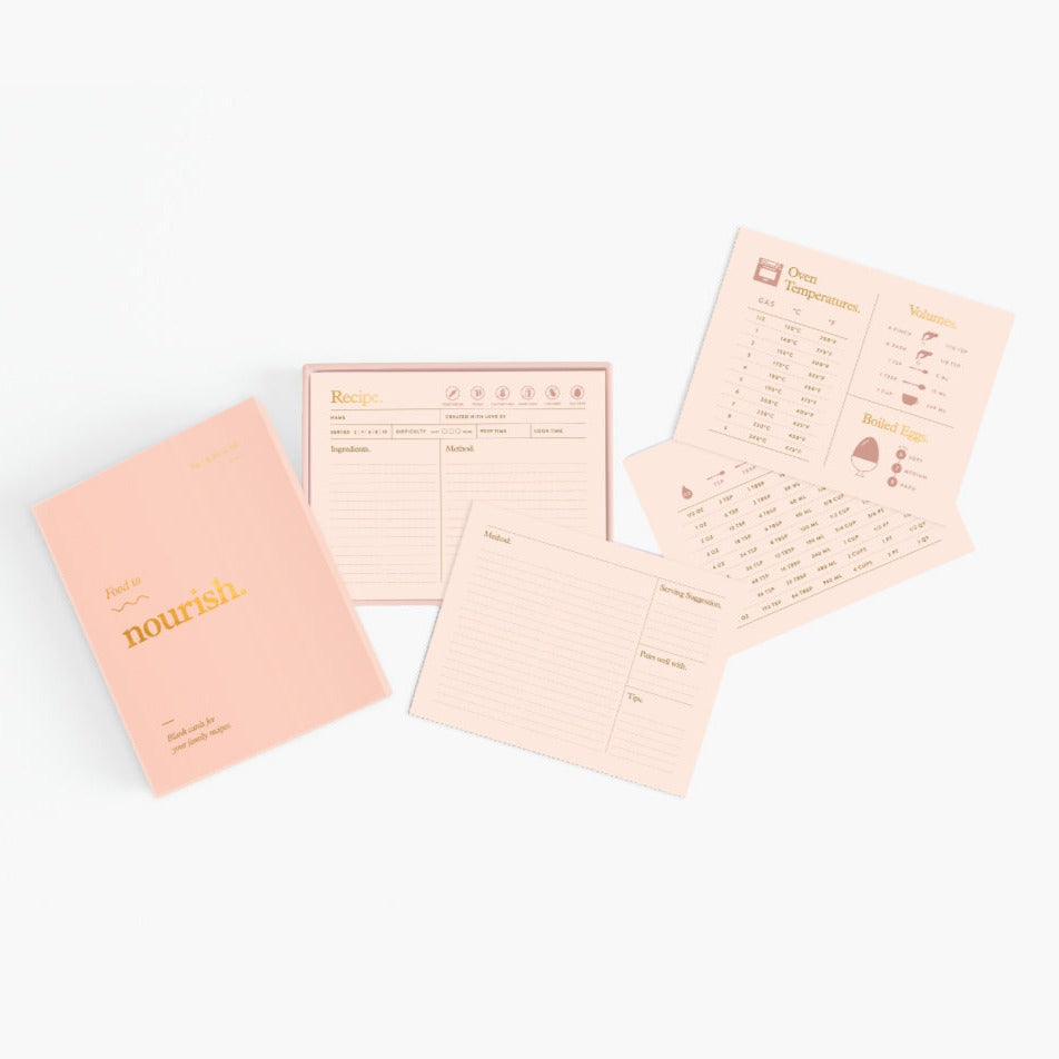 Food To Nourish Blank Recipe Card Set
