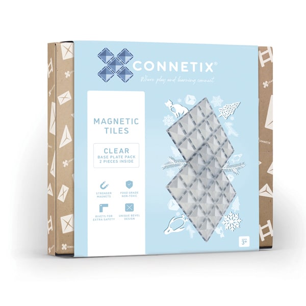 Connetix Clear 2 Base Plate Pack