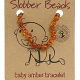 Amber Toddler Teething Bracelet (Cognac Round)