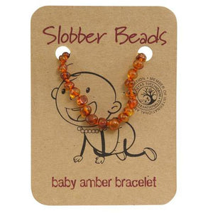 Amber Toddler Teething Bracelet (Honey Round)