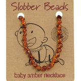 Amber Baby Teething Necklace (Cognac Round)