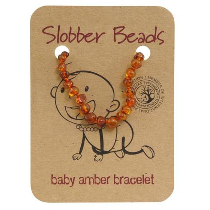 Amber Baby Teething Bracelet (Cognac Round)