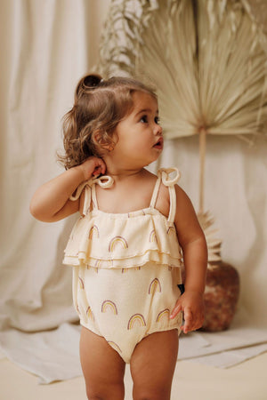 Rainbow Eggshell Balloon Romper