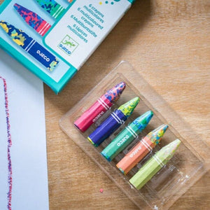 Multicoloured Flower Crayons (6 Pack)