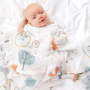 Maisie Mouse Muslin Swaddle