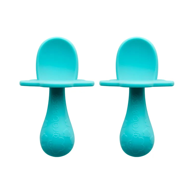 Silicone Baby Spoon Set - Stage 1 (Teal)