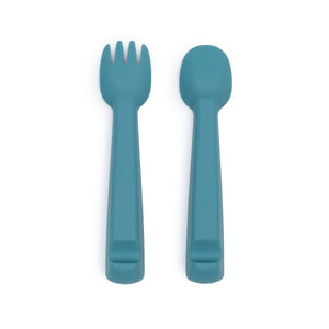 Feedie Fork & Spoon Set (Blue Dusk)