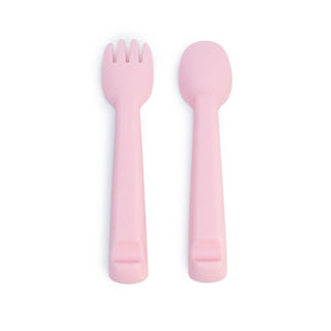 Feedie Fork & Spoon Set (Powder Pink)