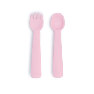 Feedie Fork & Spoon Set (Powder Pink)