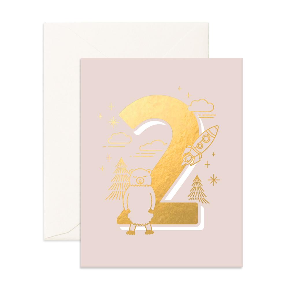 Number 2 Animals Greeting Card