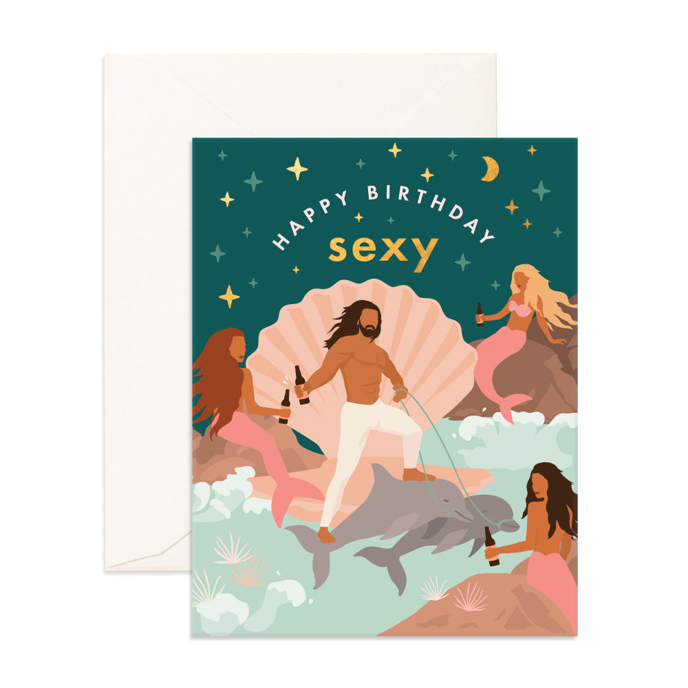 Sexy Podeidon Birthday Greeting Card