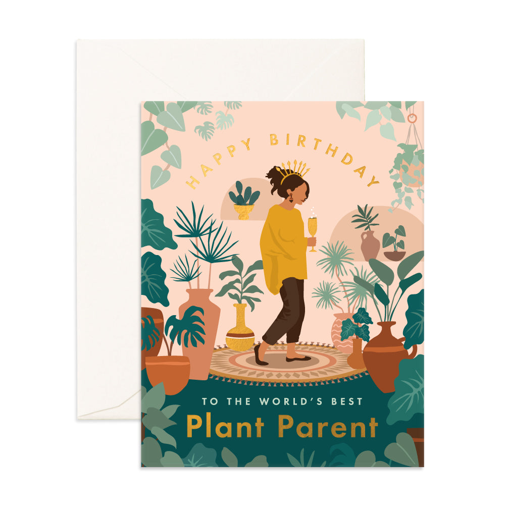 Bday Plant Lady Greeting Card