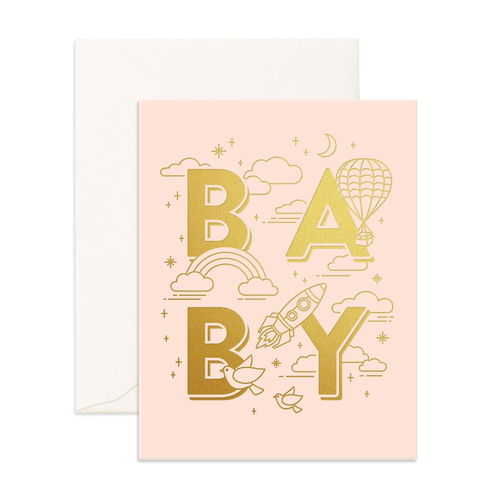 Baby Universe Pink Greeting Card